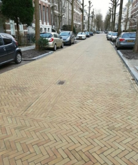 Клинкерная тротуарная брусчатка Penter Brons wasserstrich, 200*65*85 мм (Нидерланды) Желтый цвет