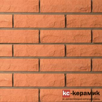Керамический кирпич КС-Керамик КР-л-по 1НФ/300/75 Горный камень угловой Красный () Красный цвет
