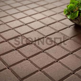 Тротуарная плитка Steingot Квадрат, 100*100*60, Темно-коричневый (Россия)  цвет