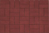 Тротуарная плита Каменный Век Кирпичик 200х100х60, Standart, цвет: Красный