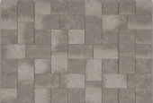 Тротуарная плита Каменный Век Бельпассо Премио 150х150х60, Color Mix, цвет: Оттенки серого