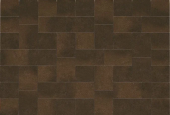Тротуарная плита Каменный Век Бельпассо Премио 150х150х60, Color Mix, цвет: Коричнево - черный
