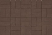 Тротуарная плита Каменный Век Кирпичик 200х100х40, Standart, цвет: Темно - коричневый