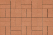 Тротуарная плита Каменный Век Кирпичик 200х100х40, Nature, цвет: Оранжевый