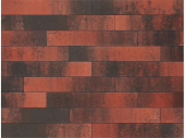 Тротуарная плита Каменный Век Кроссбар Хэви 600х100х100, Color Mix, цвет: Черно - красный