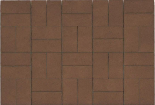 Тротуарная плита Каменный Век Кирпичик 200х100х60, Standart, цвет: Светло - коричневый