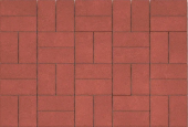 Тротуарная плита Каменный Век Кирпичик 200х100х60, Nature, цвет: Красный