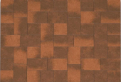 Тротуарная плита Каменный Век Бельпассо Премио 150х150х60, Color Mix, цвет: Коричнево - оранжевый