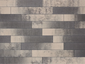 Тротуарная плита Каменный Век Кроссбар Хэви 420х60х100, Color Mix, цвет: Оттенки серого