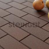 Тротуарная плитка Брусчатка Steingot  200*100*60 Темно-коричневая (верхний прокрас, минифаска)