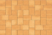 Тротуарная плита Каменный Век Бельпассо Премио 450х225х60, Color Mix, цвет: Оранжево - белый
