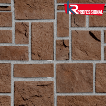 Искусственный камень KR-Professional Средневековая стена 03370 (Россия) Коричневый цвет