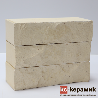 Керамический кирпич КС-Керамик КР-л-по 1НФ/300/75 Горный камень Белый () Белый цвет