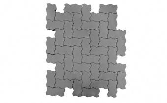 Плитка тротуарная BRAER Волна серый, 240*135*80 мм () Серый цвет