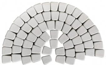 Плитка тротуарная BRAER Классико круговая белый, 73*110*115*60 мм () Белый цвет