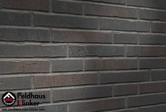 Клинкерная плитка Feldhaus Klinker Vascu vulcano verdo R737XLDF14 (Германия) Черный цвет