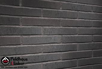 Клинкерная плитка Feldhaus Klinker Vascu vulcano petino R736LDF14 (Германия) Черный цвет
