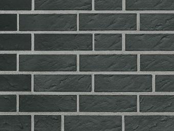 Клинкерная плитка Roben Faro schwarz-nuanciert, geschiefert, NF14, 240x14x71 мм (Германия) Черный цвет