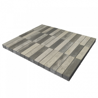 Плитка тротуарная BRAER Ригель Color Mix Туман, 320*80*60 мм () Серый цвет