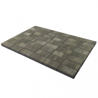 Плитка тротуарная BRAER Прямоугольник Color Mix Туман, 200*100*40 мм () Серый цвет