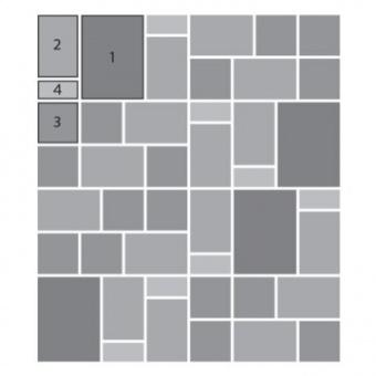 Тротуарная плита SteinRus Инсбрук Альпен, 60 мм, цвет: Серый, бассировка (Россия)  цвет