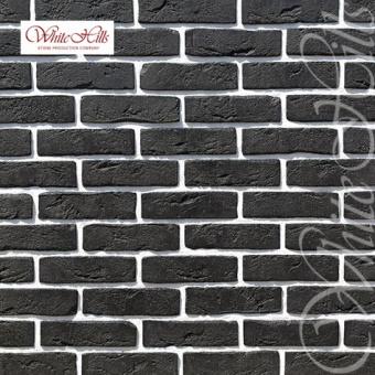 Искусственный камень White Hills Лондон брик 304-80 (Россия) Черный цвет
