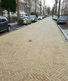 Клинкерная тротуарная брусчатка Penter Brons wasserstrich, 200*50*85 мм (Нидерланды) Желтый цвет